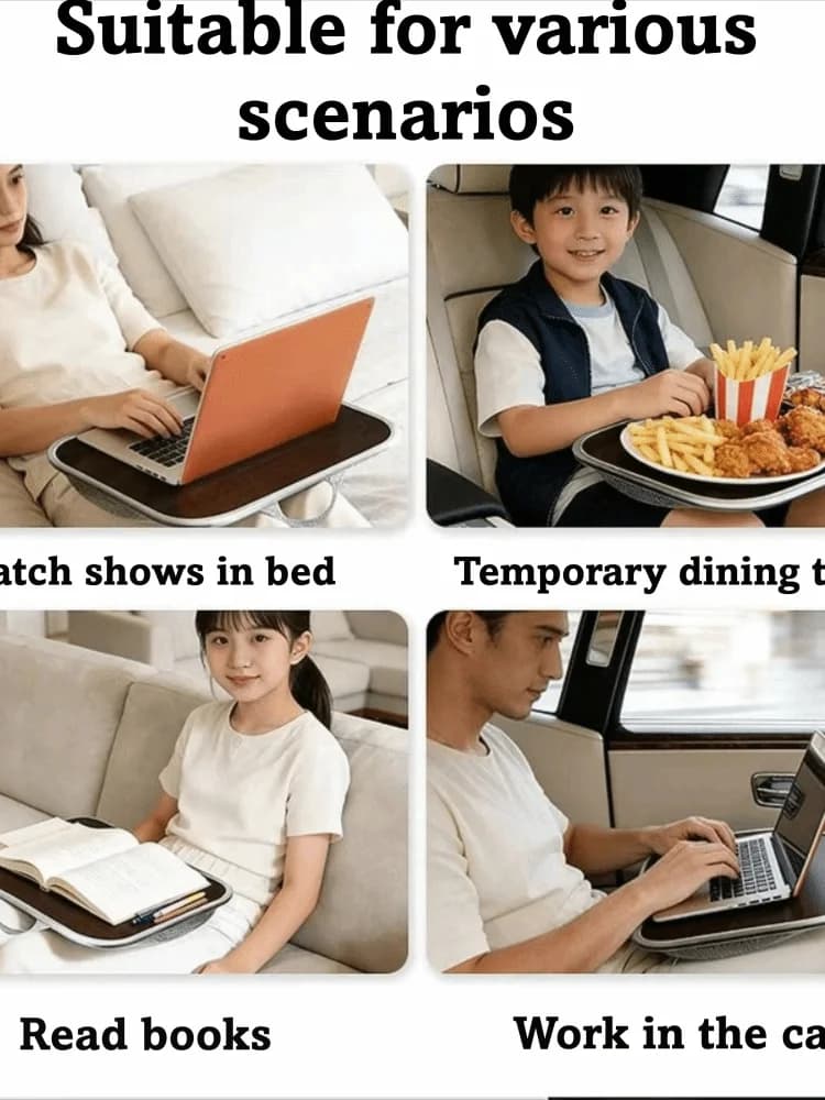 Zacht kussenkussen Laptop Lap Desk Ergonomisch gewatteerd dienblad Multifunctioneel laptopbureau Harde muismat Draagbaar ontwerp