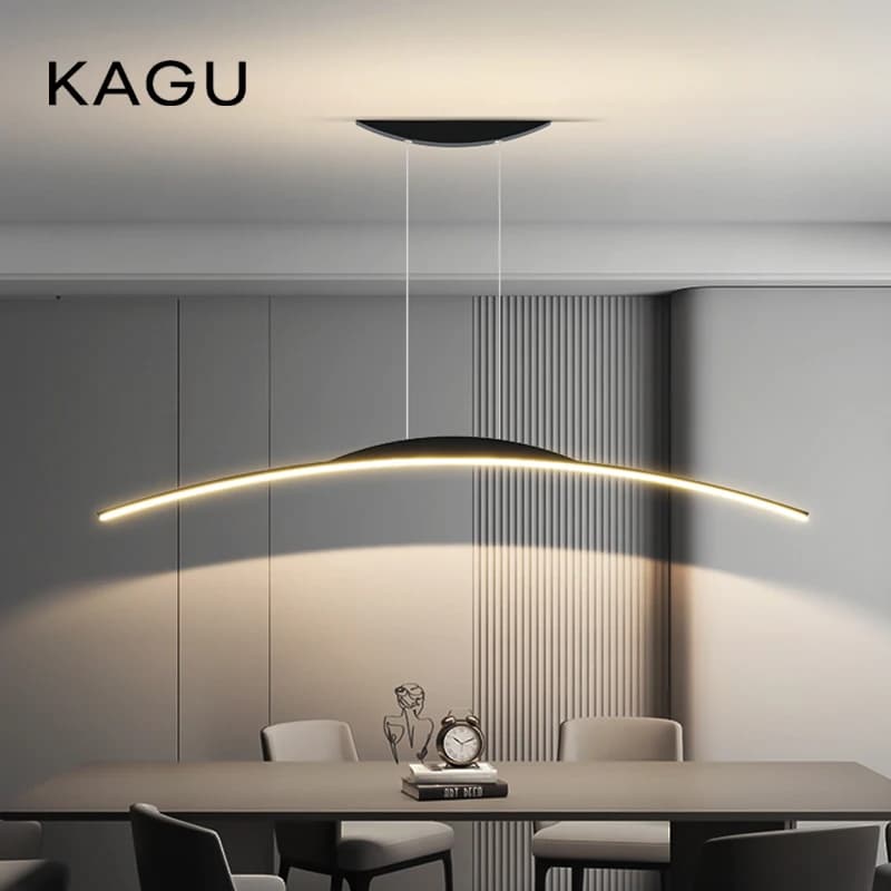 Verstelbare hoogte LED-strip plafondlamp Moderne minimalistische hanglamp voor eetkamer Keuken Woonkamer Energiebesparend huis