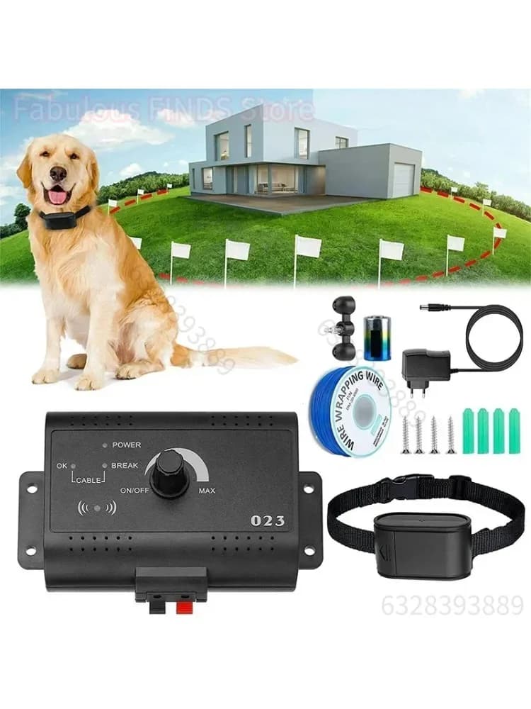 Onzichtbaar draadloos elektrisch hondenhekwerk Systeem Outdoor hondentraining Afstandsbediening Piep DogShock Collar Elektrisch huisdierenhek