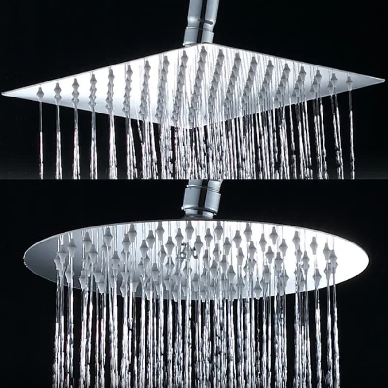 6 "/8"/10 "/12" Grote Vierkante Douchekop Rvs Hogedruk Douchekop chroom Badkamer Accessoires Waterbesparende Douche