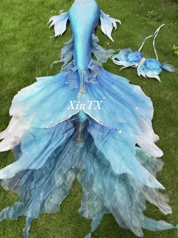2026 Volwassen Zeemeerminstaart Hot Stamping Stof Droom Garen Ontwerp Aquarium Prestaties Vrouwen Badmode Cosplay Kostuum