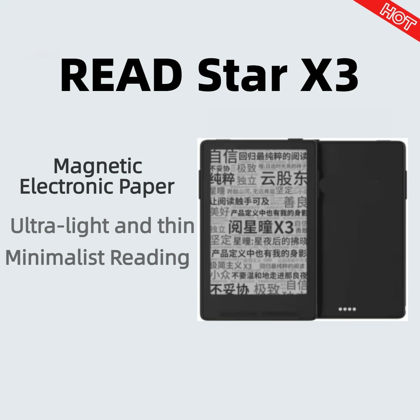 XTEINK X3 E-Book Reader 3,7 INCH Inktscherm Magnetisch Lichtgewicht en dun elektronisch papier Ink E-Book 16GB