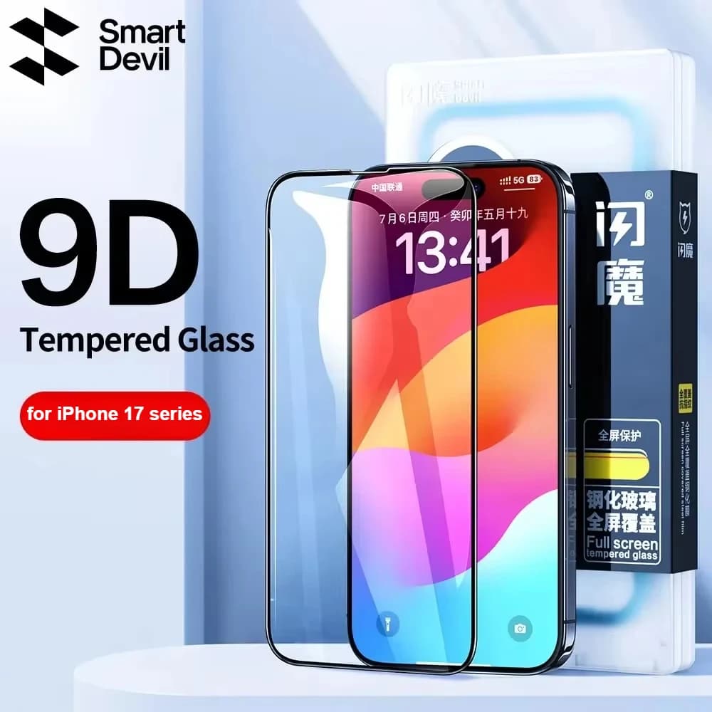 SmartDevil Volledige Cover Gehard Glas voor iPhone 17 17Pro Max 16 Pro Max 16Pro Screen Protector voor iPhone 15Pro HD Anti-blauw Licht
