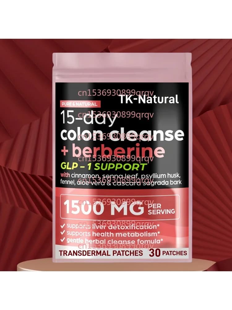 30 Patches Colon Reiniging Transdermale Patches met Berberine 15 Dagen Parasieten Detox voor Mannen en Vrouwen, Darmgezondheid & Opgeblazen Gevoel