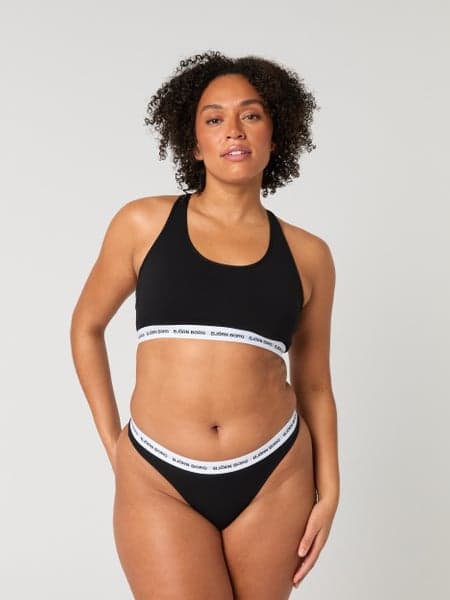 Björn Borg Core Logo Thong 2-pack Zwart, L