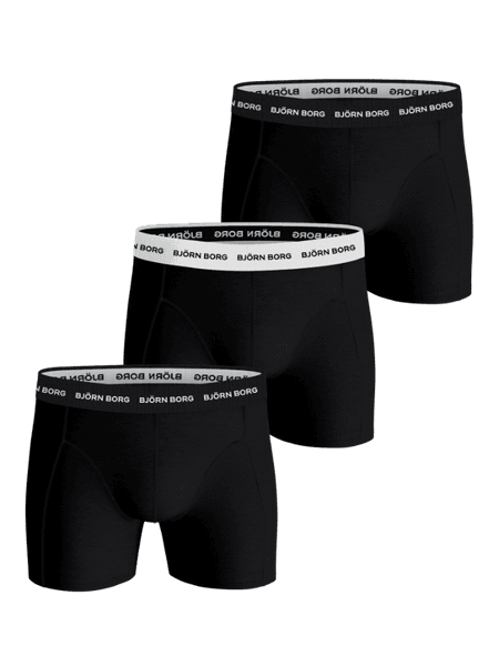 Björn Borg Cotton Stretch Boxer 3-pack Zwart, XL