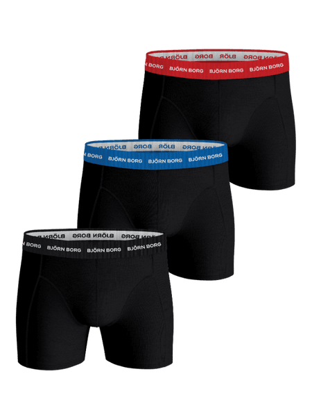 Björn Borg Cotton Stretch Boxers 3-pack Zwart, L