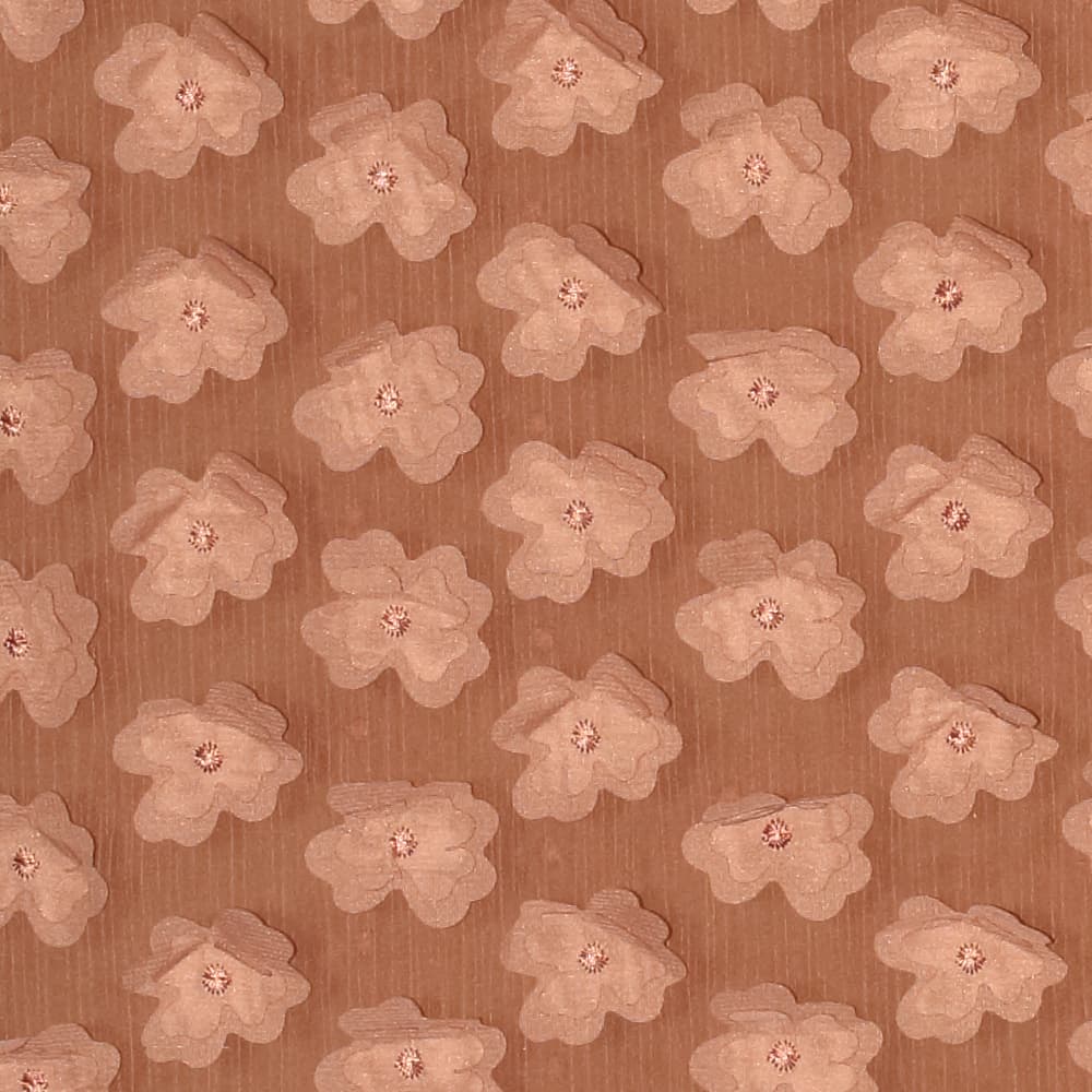 Pastel roze crepe chiffon brode de luxe - synthetisch Stoffen - roze - 140 cm breed