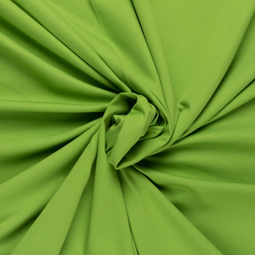 Limoen stretch jersey punta di roma - viscose mix Stoffen - groen - 150 cm breed