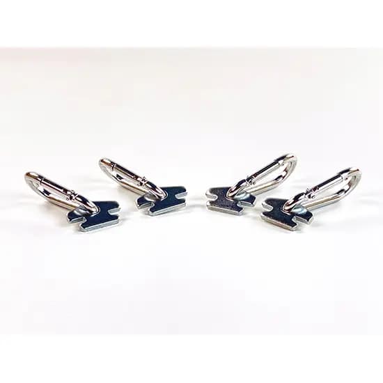 Set van karabiners en flexibele bevestigingsrails Acebikes (x4)