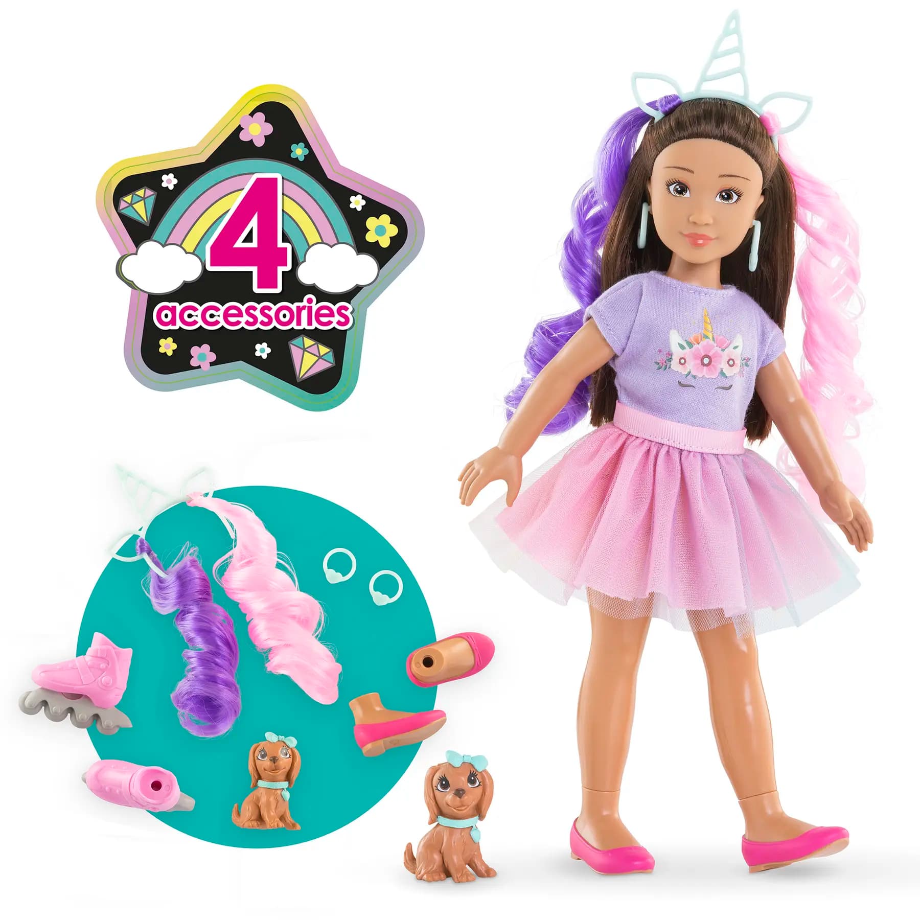 Poppendoos Corolle Luna Licorne