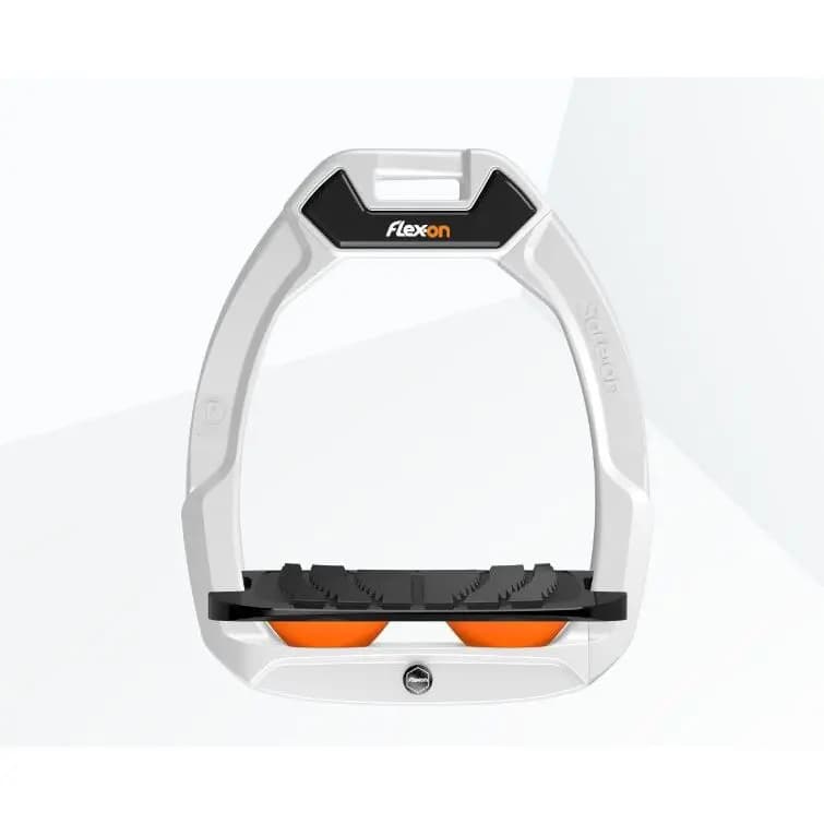 Veiligheidspaardrijzadels Incliné Grip Wit/Zwart/Oranje Flex-On Safe-On