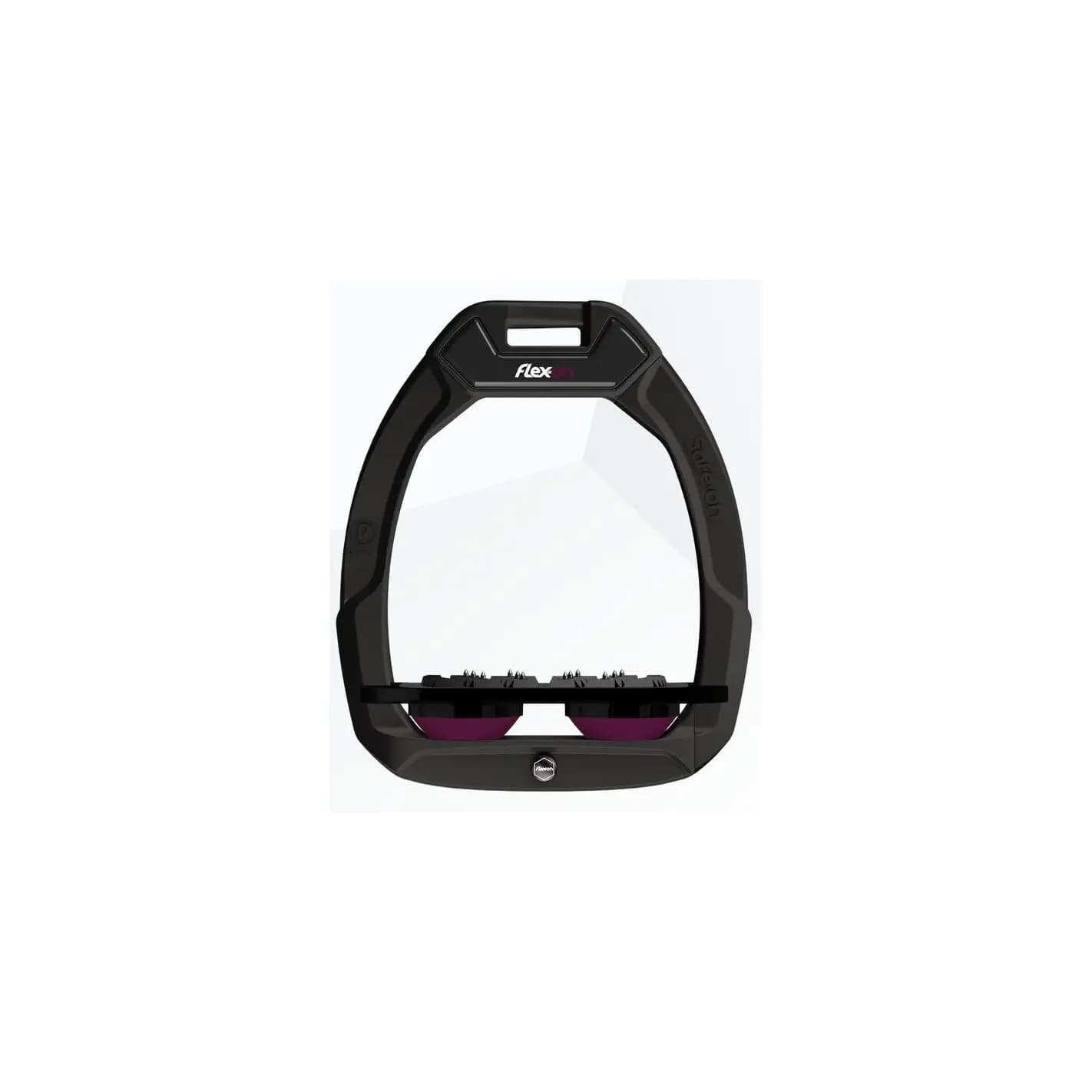 Veiligheidsstijgbeugels Plat Ultra Grip Zwart/Zwart/Pruim Flex-On Safe-On