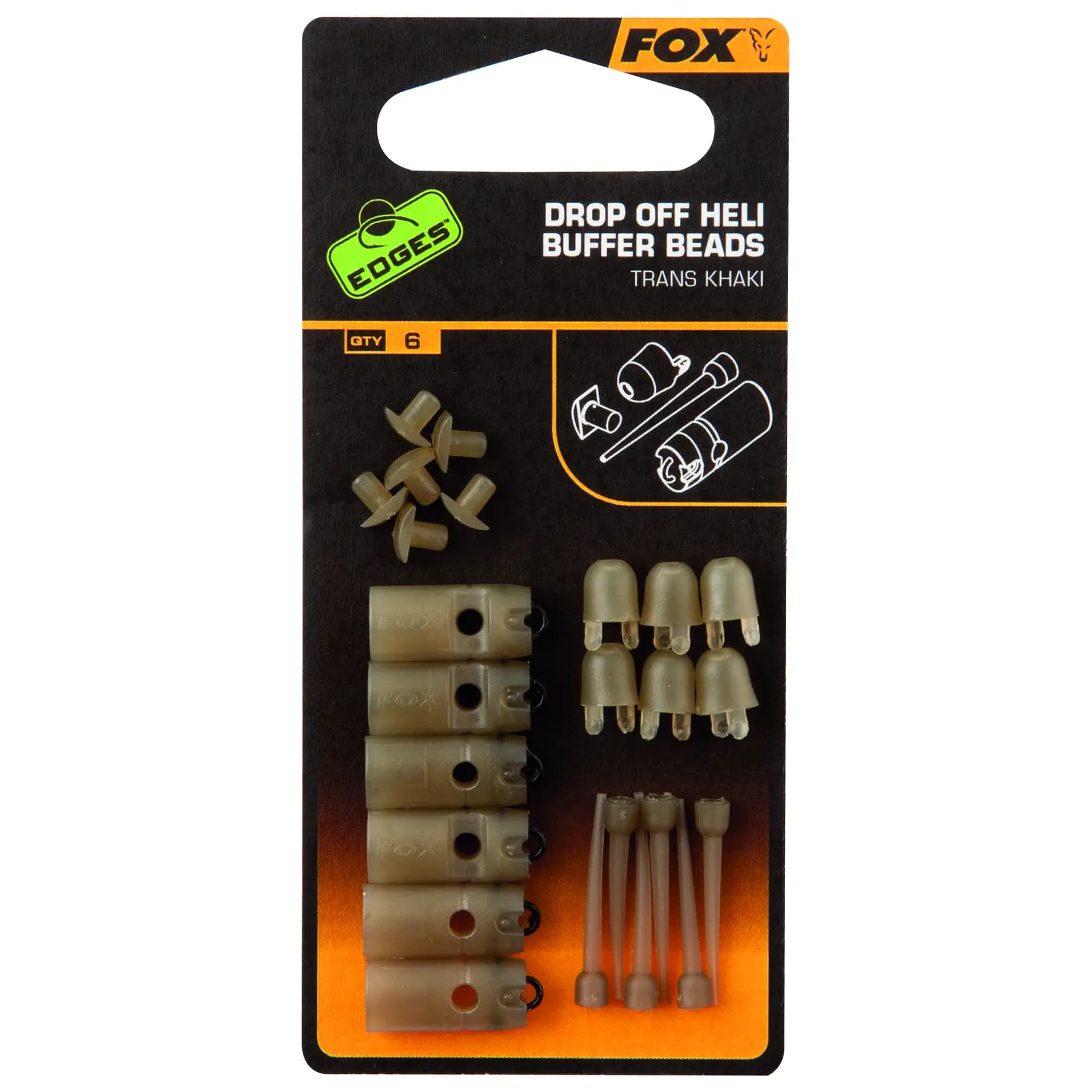 Bufferparels voor helikoptermontage Fox Edges (x6)