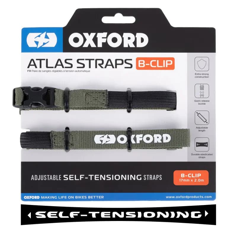 Motorfiets omtrek Oxford Atlas B-Clip (x2)