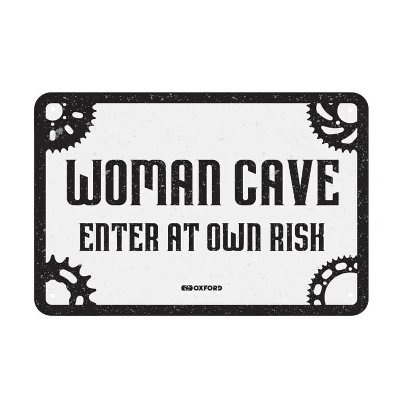 Garage metalen plaat Oxford Woman Cave