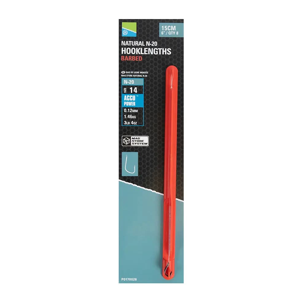 Gemonteerde leiders Preston natural n-20 mag (x8)