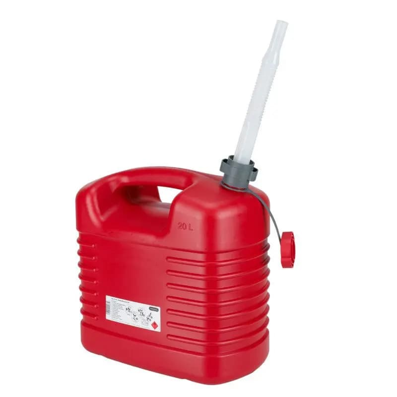 Jerrycan polyethyleen benzinejerrycan met dubbel compartiment en flexibele schenktuit Pressol