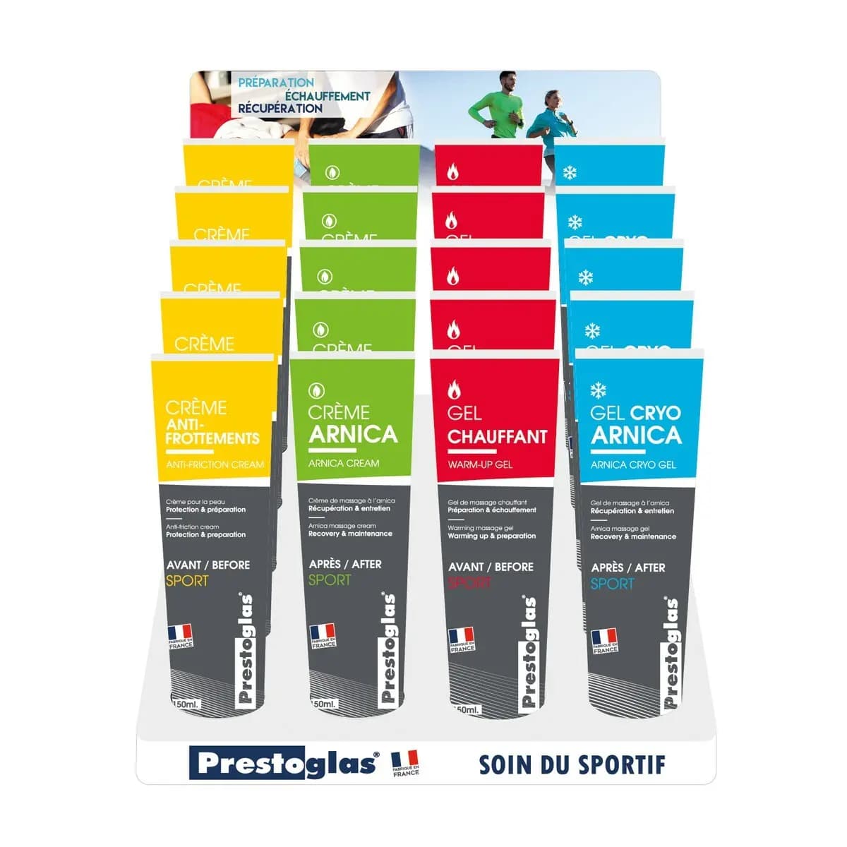 Massage gels en crèmes Prestoglas (x20)