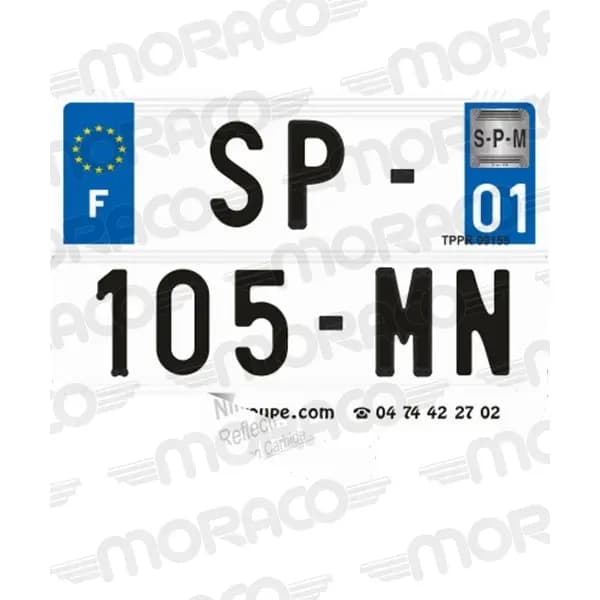 Motorfiets kentekenplaat afdeling 87 SPM NR2 SIV