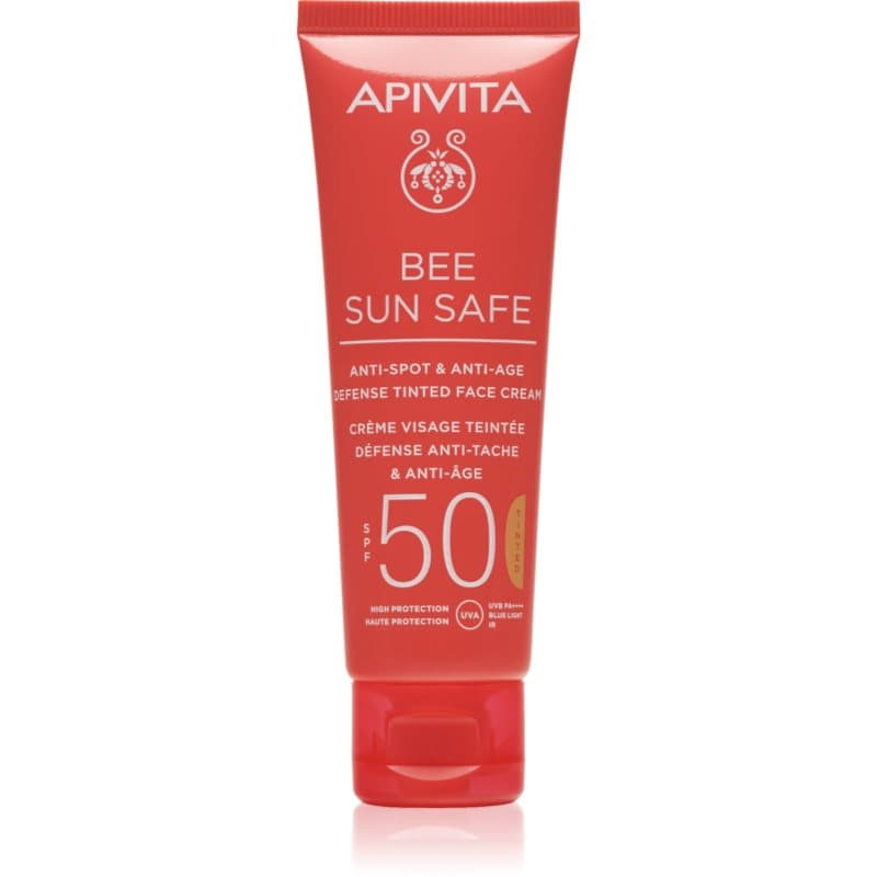 Apivita Bee Sun Safe Anti-Spot and Anti-Age Tinted Face Cream SPF50 Beschermende Getinte Gezichtscrème SPF 50 Tint Tinted 50 ml