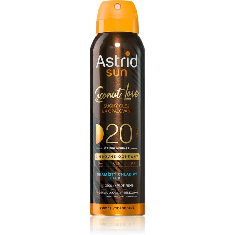 Astrid Sun Coconut Love Droge Olie voor Bruinen SPF 20 met Medium UV Bescherming 150 ml