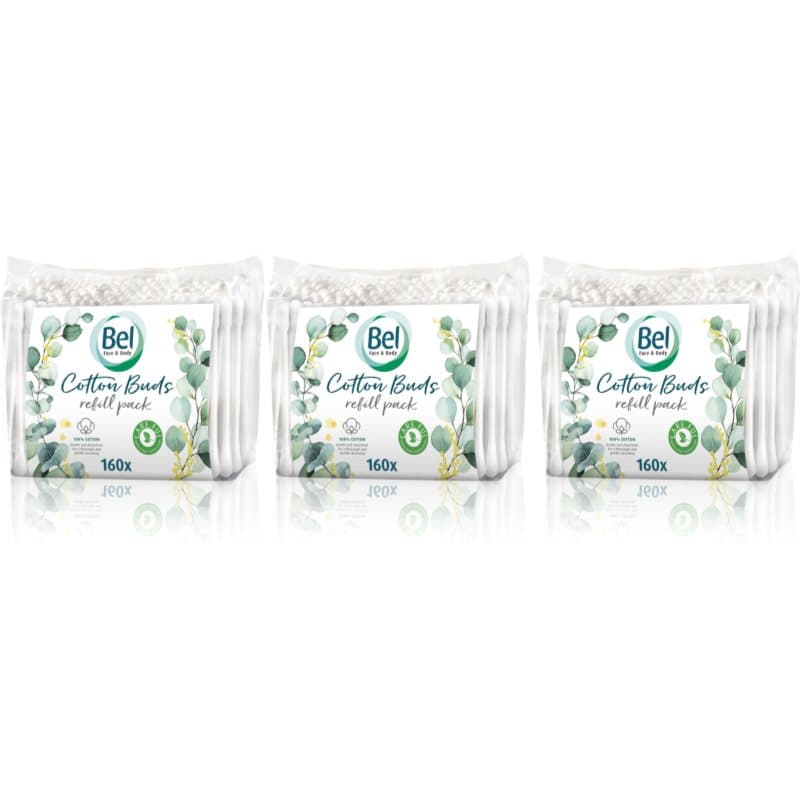 Bel Face & Body Cotton Buds wattenstaafjes handige verpakking 3x160 st