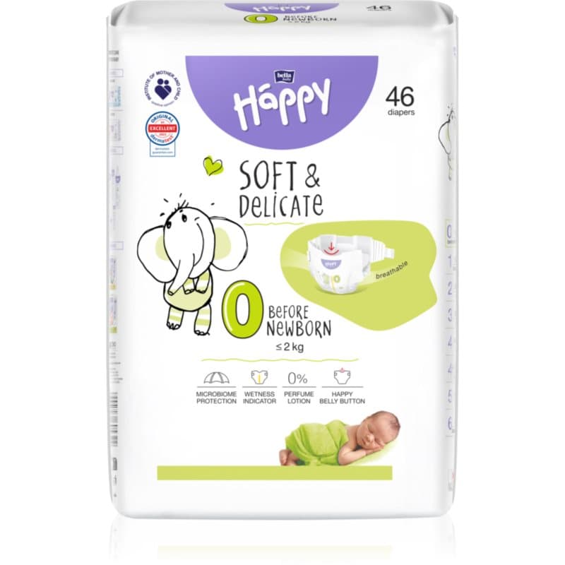 BELLA Baby Happy Soft&Delicate wegwerpluiers ≤ 2 kg Before Newborn 46 st
