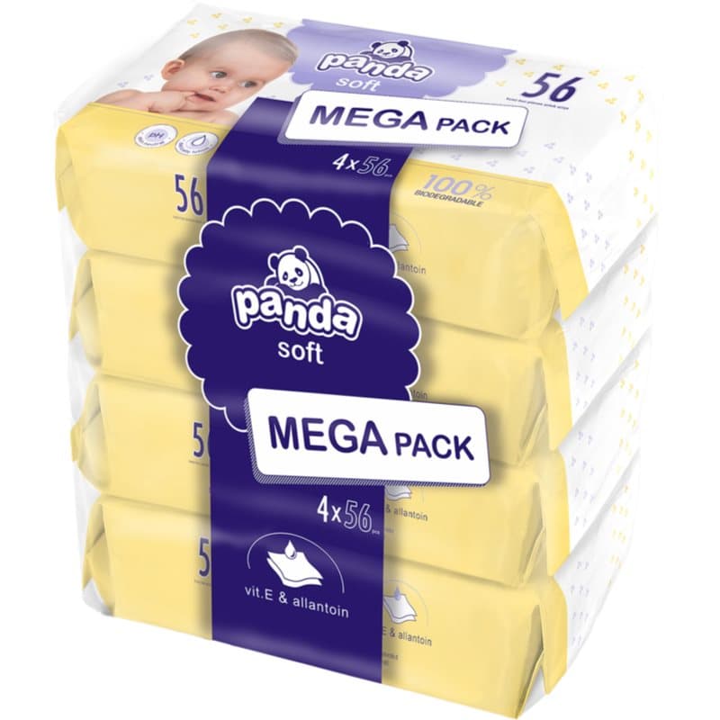 BELLA Baby Happy Panda Vochtige Reinigings Doekjes voor Kinderen 4x56 st