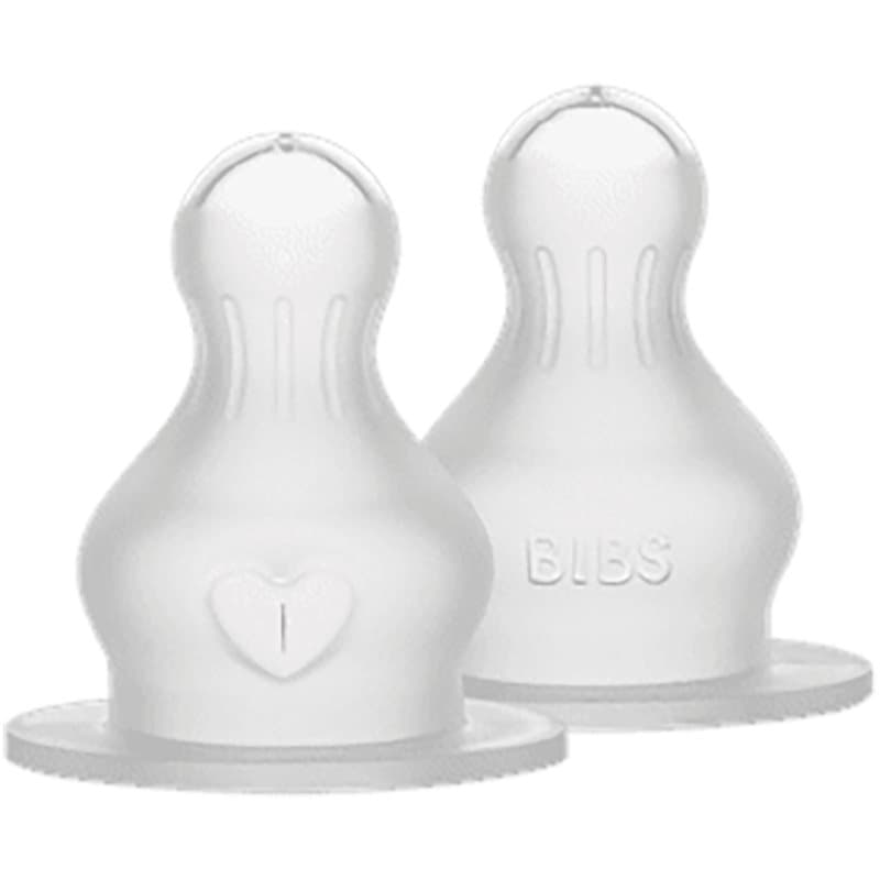 BIBS Silicone Bottle Nipple flesspeen Medium Flow 2 st