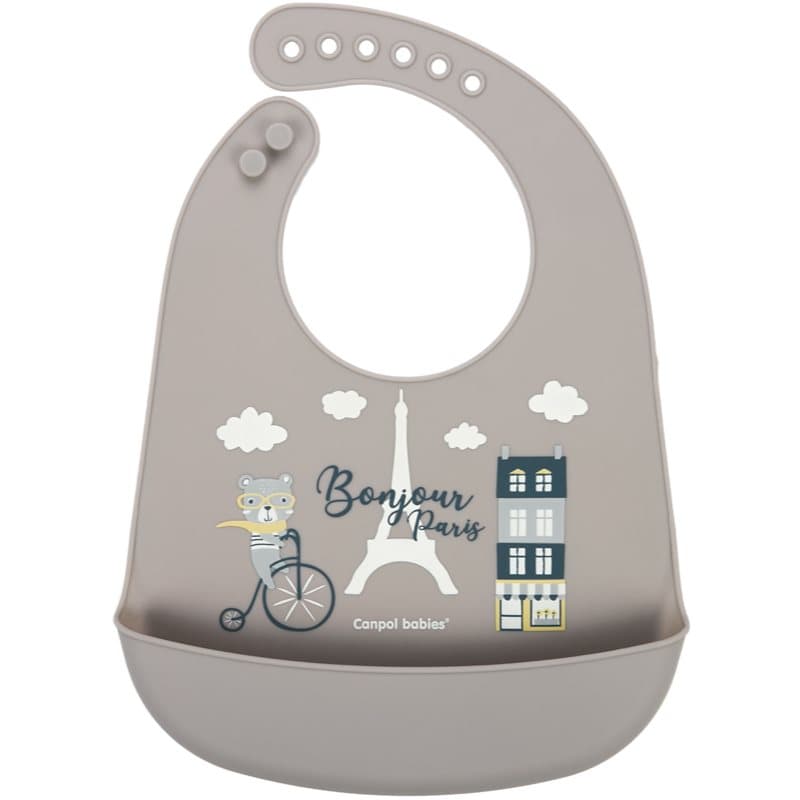Canpol babies Bonjour Paris Bibs slab Beige 1 st