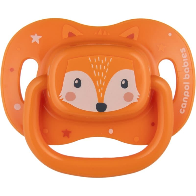 Canpol babies Cute Animals Soother 6-18m fopspeen Orange 1 st