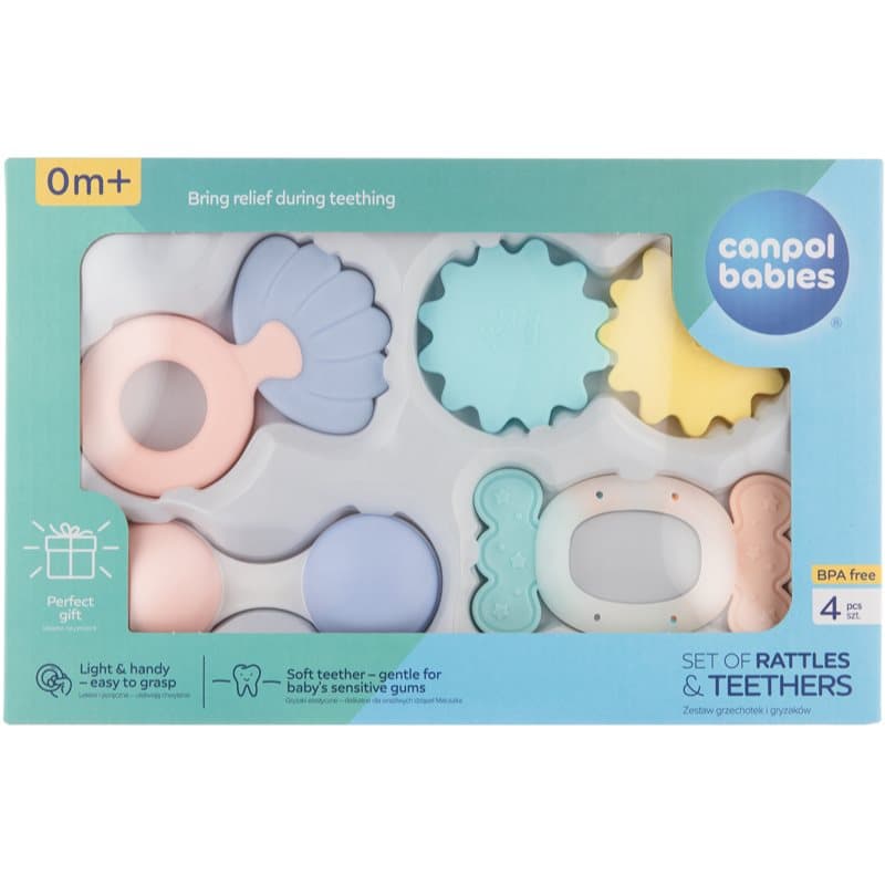 Canpol babies Pastels rammelaar met bijtring Gift Set 0m+
