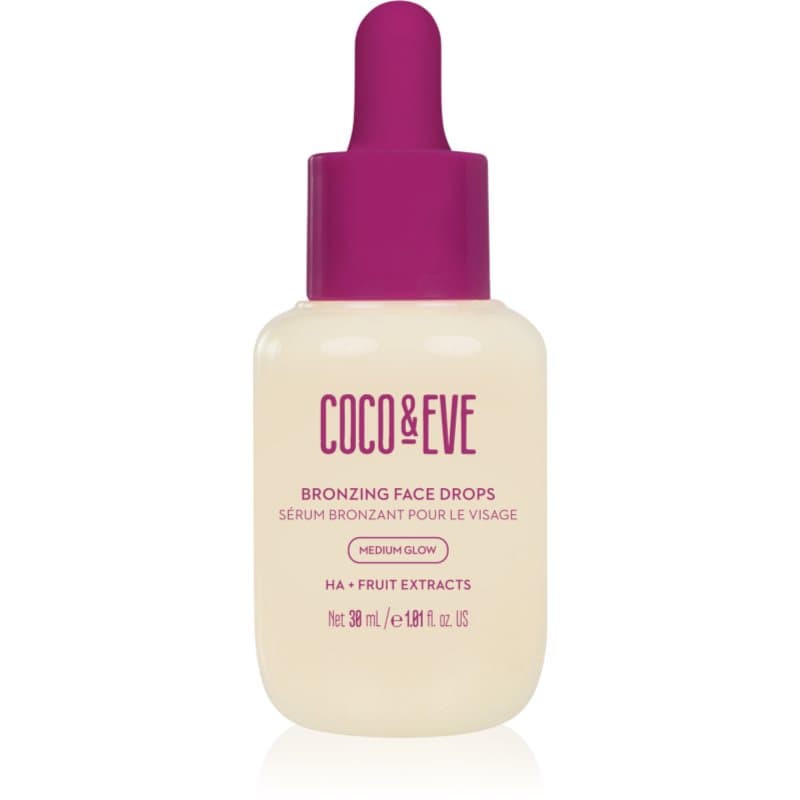 Coco & Eve Sunny Honey Bronzing Face Drops Zelfbruinende Druppels voor het Gezicht Medium Glow (new) 30 ml