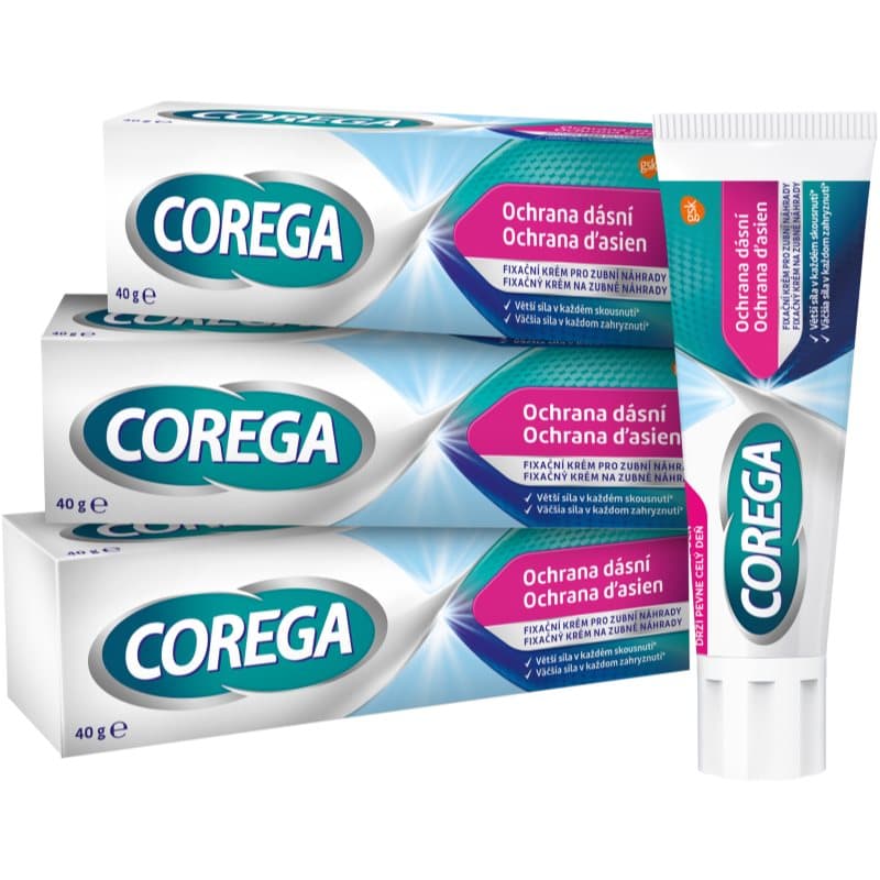 Corega Gum Protection fixatiecrème voor tandprothesen 3x40 g