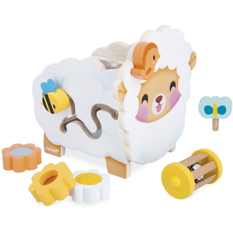 Janod Multi-Activity Sheep activity speelgoed van hout 12m+ 1 st