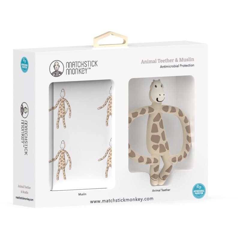 Matchstick Monkey Animal Teether & Muslin Giraffe Gift Set voor Kinderen