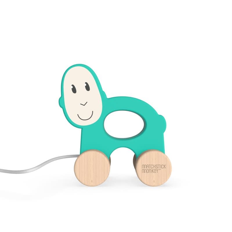 Matchstick Monkey Pull Along Animal trekspeeltje Monkey 1 st