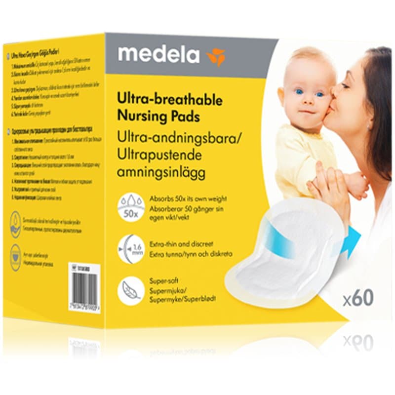 Medela Ultra-breathable Nursing Pads wegwerpzoogcompressen extra luchtdoorlatend 60 st