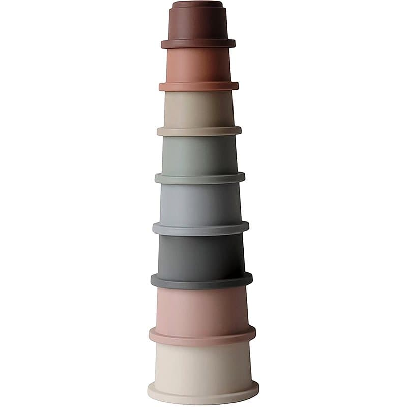 Mushie Stacking Cups Toy Speelgoed 3in1 Original 8 st