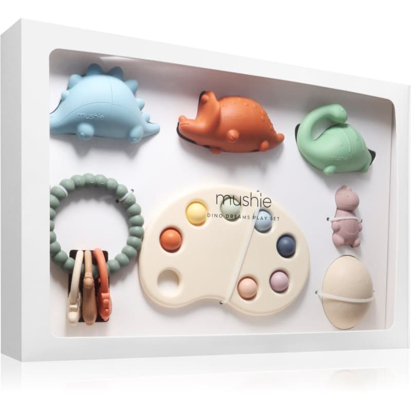 Mushie Dino Dreams set speeltjes voor Kinderen 3m+