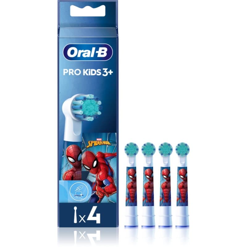 Oral-B PRO Kids 3+ Vervangende Opzetstuk voor Tandenborstel voor Kinderen Spiderman 4 st