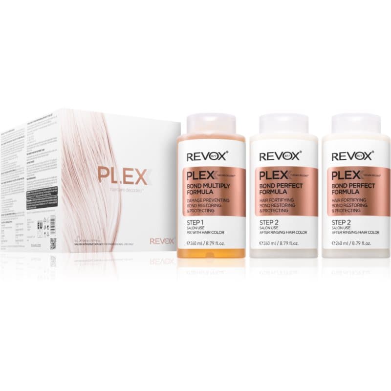 Revox B77 PLEX Hair Rebuilding System Professional Set set voor Gekleurd en Beschadigd Haar voor Professionele Gebruik 3x260 ml