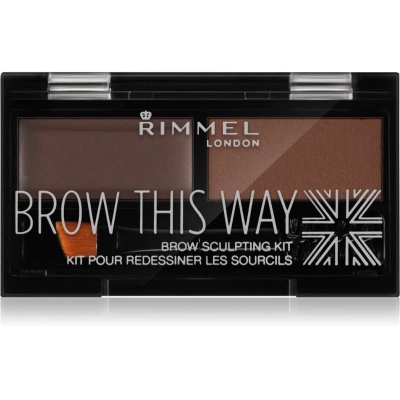 Rimmel Brow This Way Palette voor Wenkbrauw Make-up Tint 003 Dark Brown 1,3 g