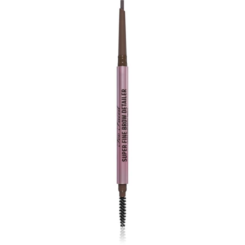 Too Faced Super Fine Brow Detailer Eyebrow Pencil Langaanhoudende Wenbrauw Potlood Tint Dark Brown 0.08 g