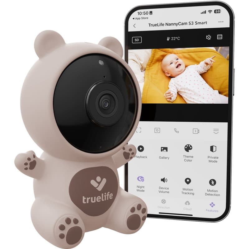TrueLife NannyCam S3 Smart digitale videobabyfoon 1 st