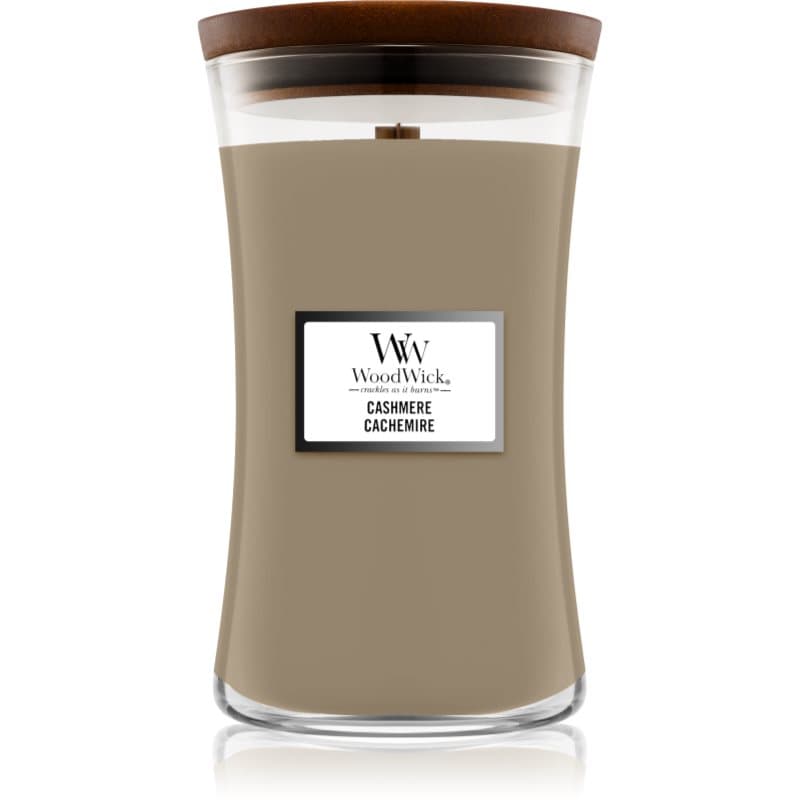 Woodwick Cashmere geurkaars met een houten lont 609.5 g