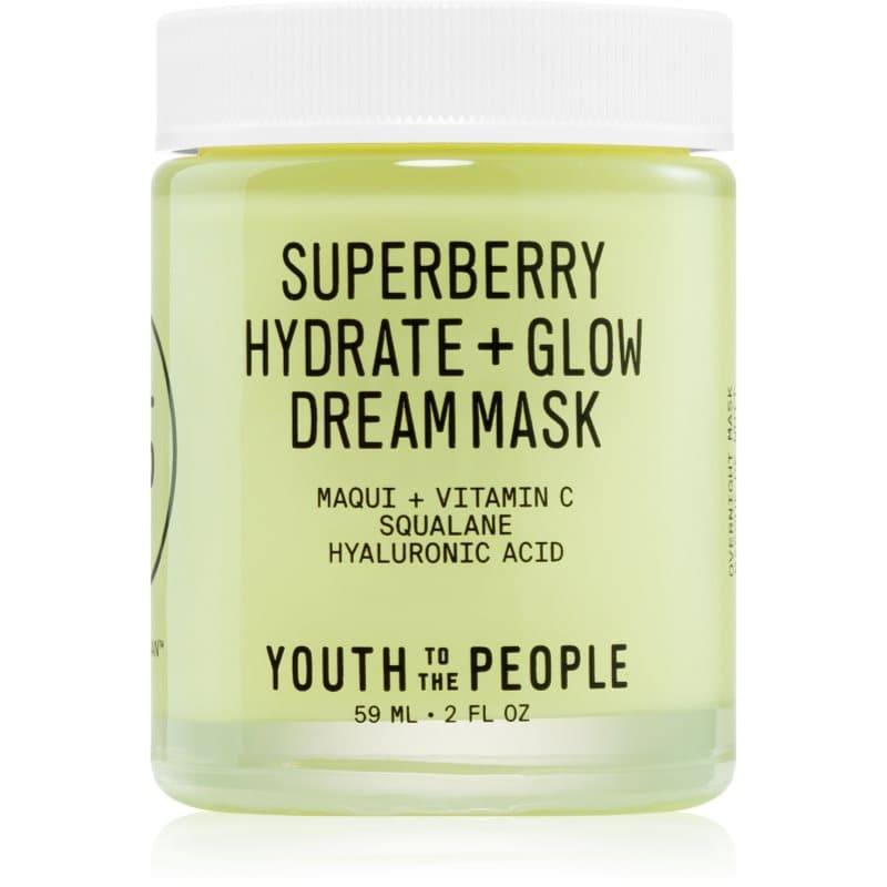 Youth To The People Superberry Hydrate + Glow Dream Mask Masker voor Hydratatie en Stralende Huid 59 ml