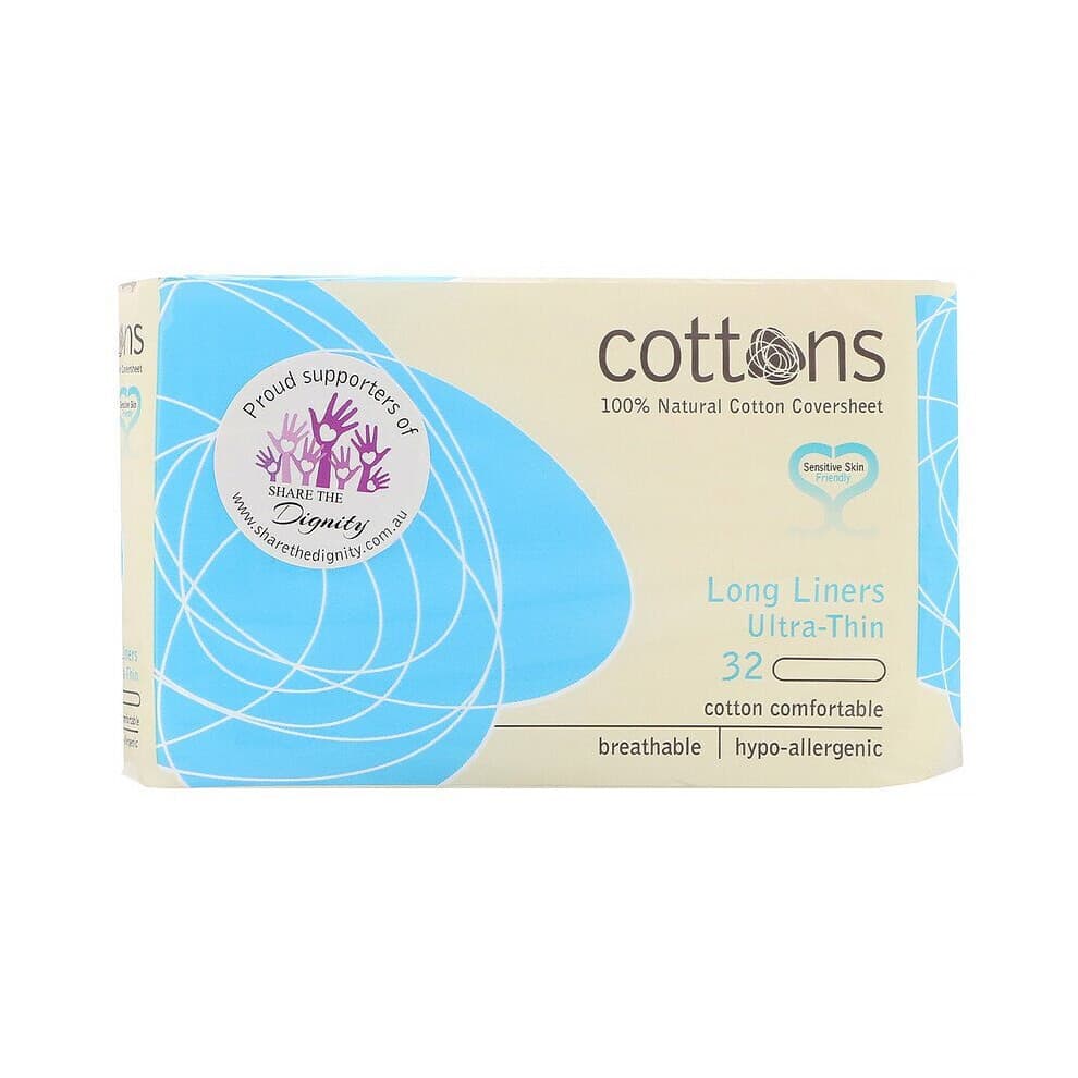 Cottons, Organische, Lange Lijners, Ultra-Dunne, Ongeurende, 32 Lijners