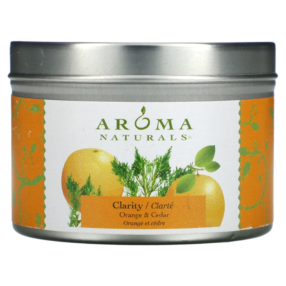 Soja VegePure Reiskaars in Tin Clarity Sinaasappel & Ceder 79,38 g Aroma Naturals